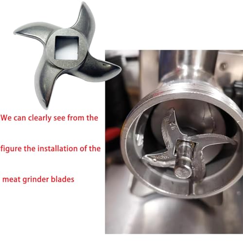 AngelReally #12 Meat Grinder Blade Stainless Steel Knife Cutter Replacement, Please check the size and shape(2 PCS) - Image 5