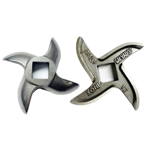 AngelReally #12 Meat Grinder Blade Stainless Steel Knife Cutter Replacement, Please check the size and shape(2 PCS) - Image 1