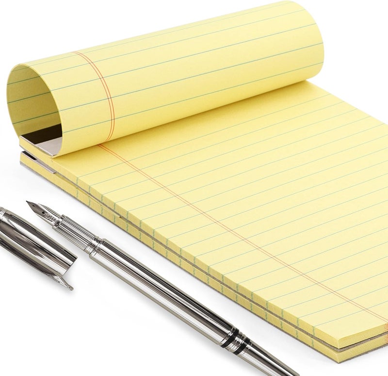 Emraw Jr. Legal pad, legal/wide Ruled Writing Pad. Perforated Edge. 5" X 8" Canary Yellow, Universal, Junior Size 50 sheets per Pad (Pack of 6) - Image 2