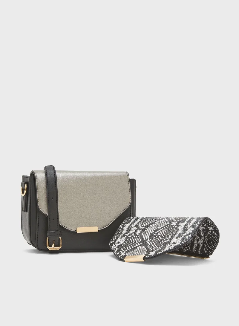 Ginger Multi Flap Crossover Bag
