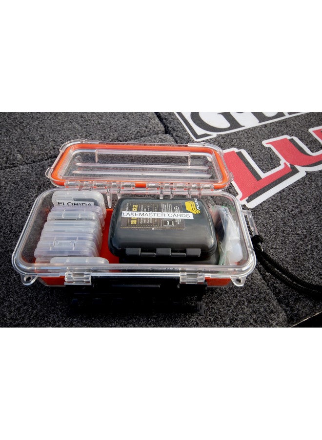 PLANO صندوق ميداني مقاوم للماء من سلسلة بلانو 3500، برتقالي، صغير، صندوق جاف مقاوم للماء مع حزام للمعصم للقوارب، الكاياك، والتخييم، تخزين معدات الهواء الطلق - Image 2