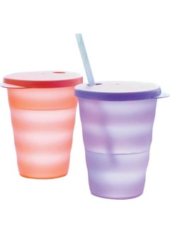 Tupperware J87 Eco Straw Cup 2 Pcs 