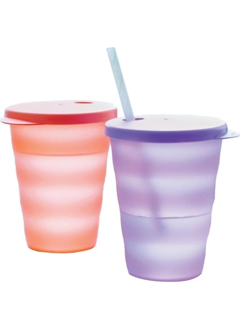 Tupperware J87 Eco Straw Cup 2 Pcs 
