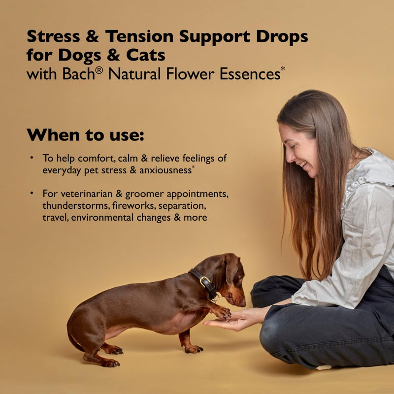 Rescue Remedy Pet Dropper - 20mL - Stress & Tension Support for Dogs & Cats with Bach Natural Flower Essences - Sedative-Free, Homeopathic Liquid Formula - For All Breeds, Ages & Weights - Image 2