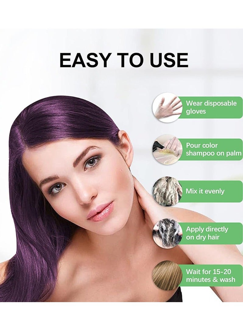 POLAR Hair Dye Shampoo, Natural Hair Color Shampoo For Gray Hair Coverage, Haircare Suitable For Women & Men 200ml (Black) - Image 4