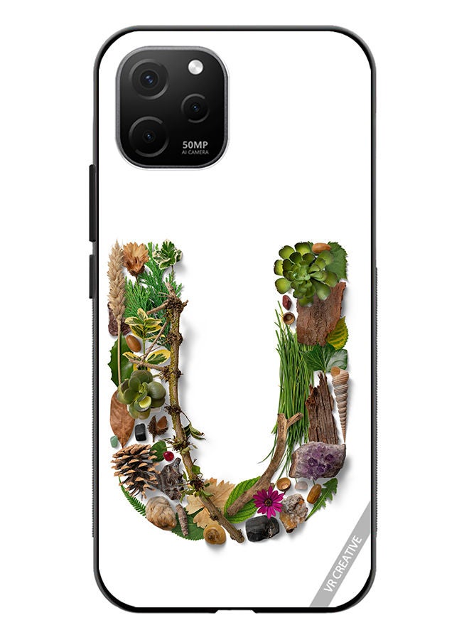 VR CREATIVE Protective Case Cover For Huawei Nova Y61 Alphabet U Design Multicolour - Image 1