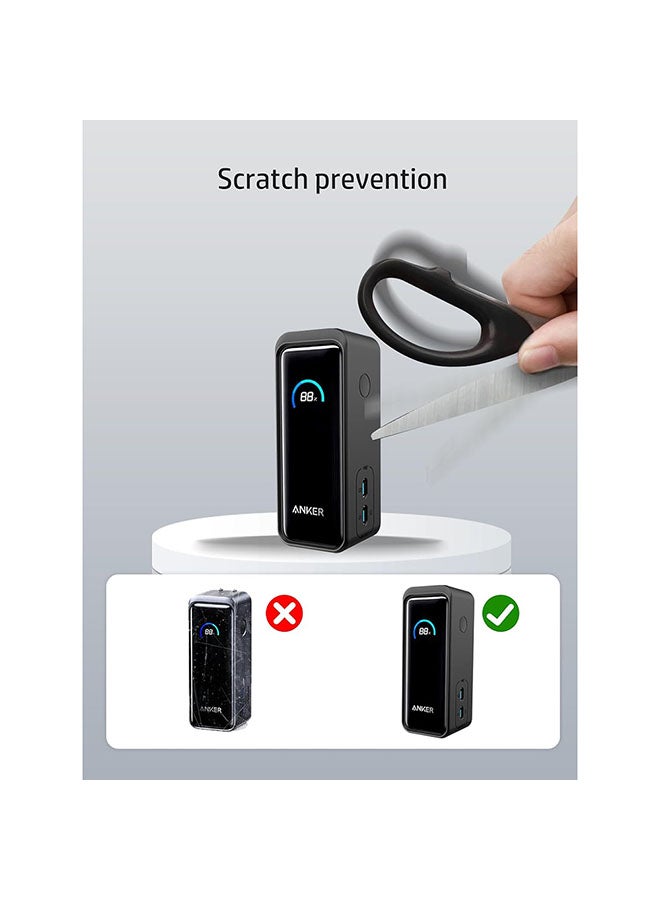 O Ozone Silicone Case for Anker Prime Power Bank 9600mAh 65W Cover, Shockproof and Scratch Protection Case, Soft Silicone Cover with Lanyard - Black  - Image 4