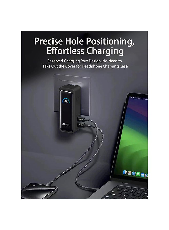 O Ozone Silicone Case for Anker Prime Power Bank 9600mAh 65W Cover, Shockproof and Scratch Protection Case, Soft Silicone Cover with Lanyard - Black  - Image 3