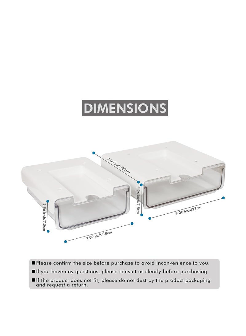 Generic Under Desk Drawer Slide Out with Phone Stand, Clear Plastic Pencil Drawer Under Desk, Add a Drawer Tray for Office/Pen, Hidden Drawerm, Desk Drawer Attachment-Standard  - Image 3