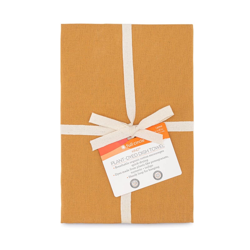 Full Circle Kind Collection PlantDyed Organic Cotton Dish Towel Turmeric