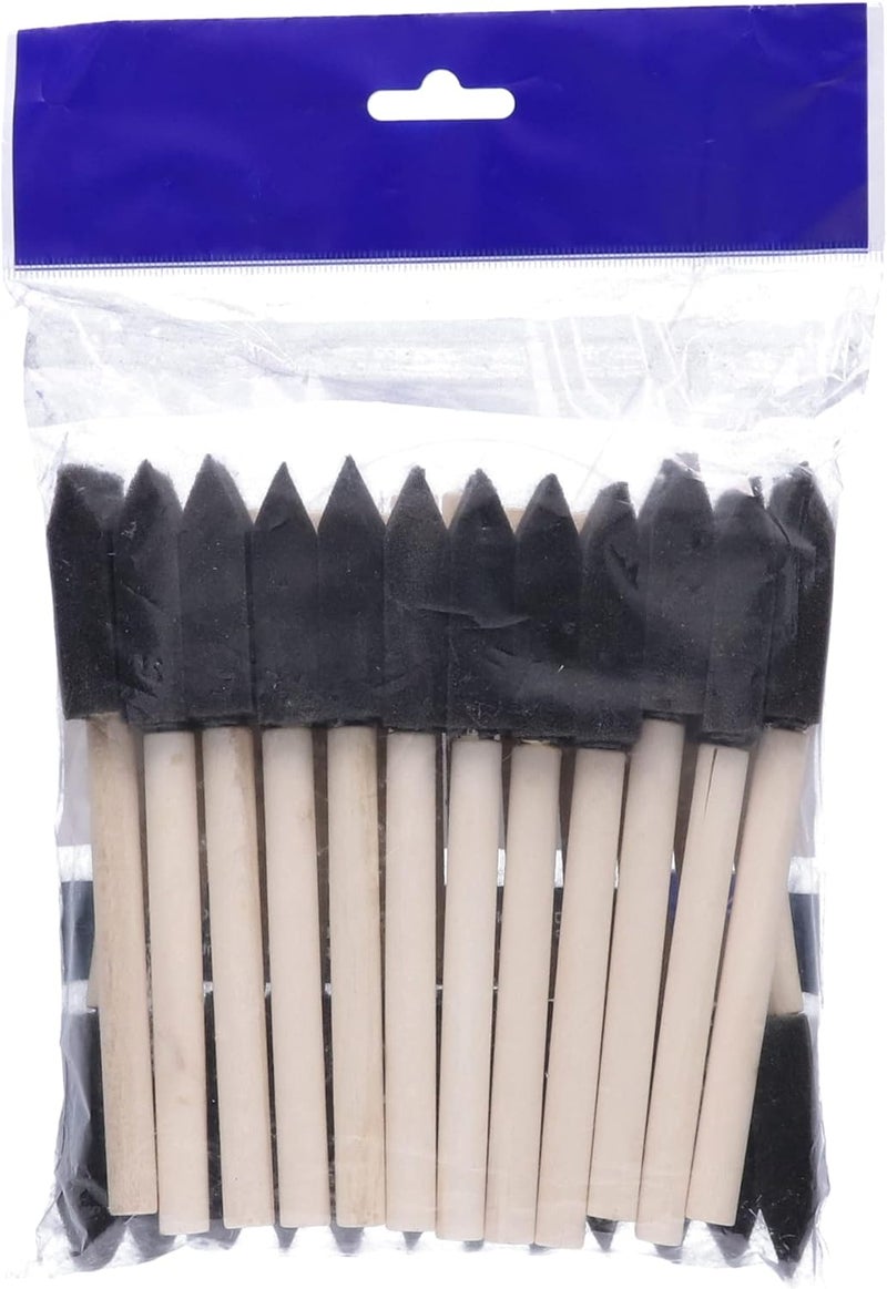 Artlicious 1 Inch Foam Brushes Wood Handle Paint Brush Set (Value Pack of 25) - Lightweight, Durable and Great for Acrylics, Stains, Varnishes, Art & Crafts - Image 5