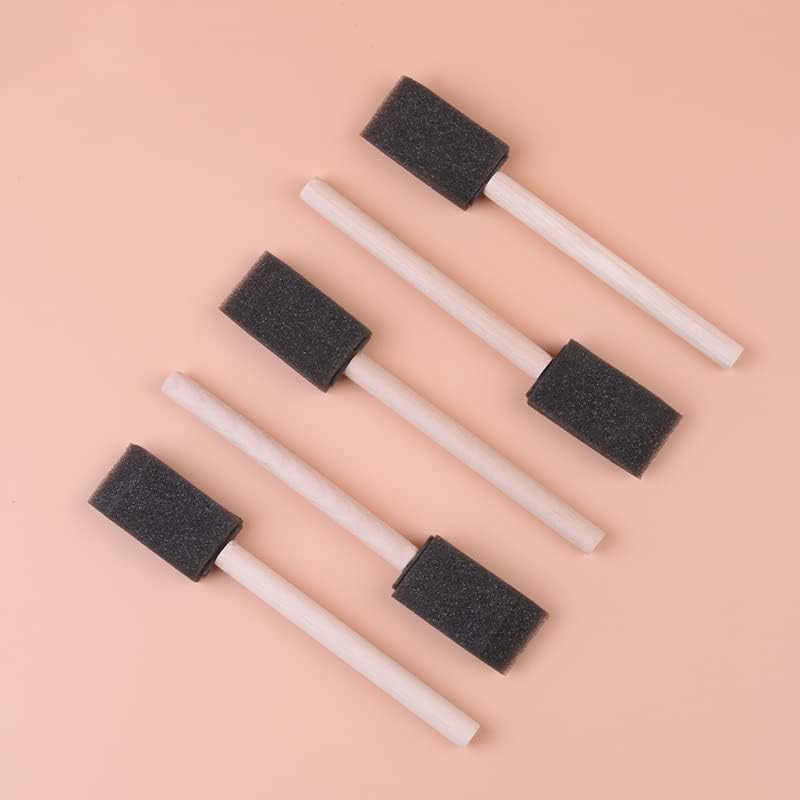 Artlicious 1 Inch Foam Brushes Wood Handle Paint Brush Set (Value Pack of 25) - Lightweight, Durable and Great for Acrylics, Stains, Varnishes, Art & Crafts - Image 4