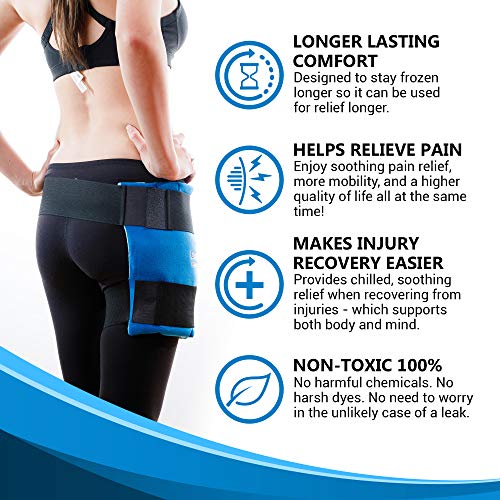 Cool Relief Ice Wrap 11”x12” Blue Cooling Hip Pack - Image 4