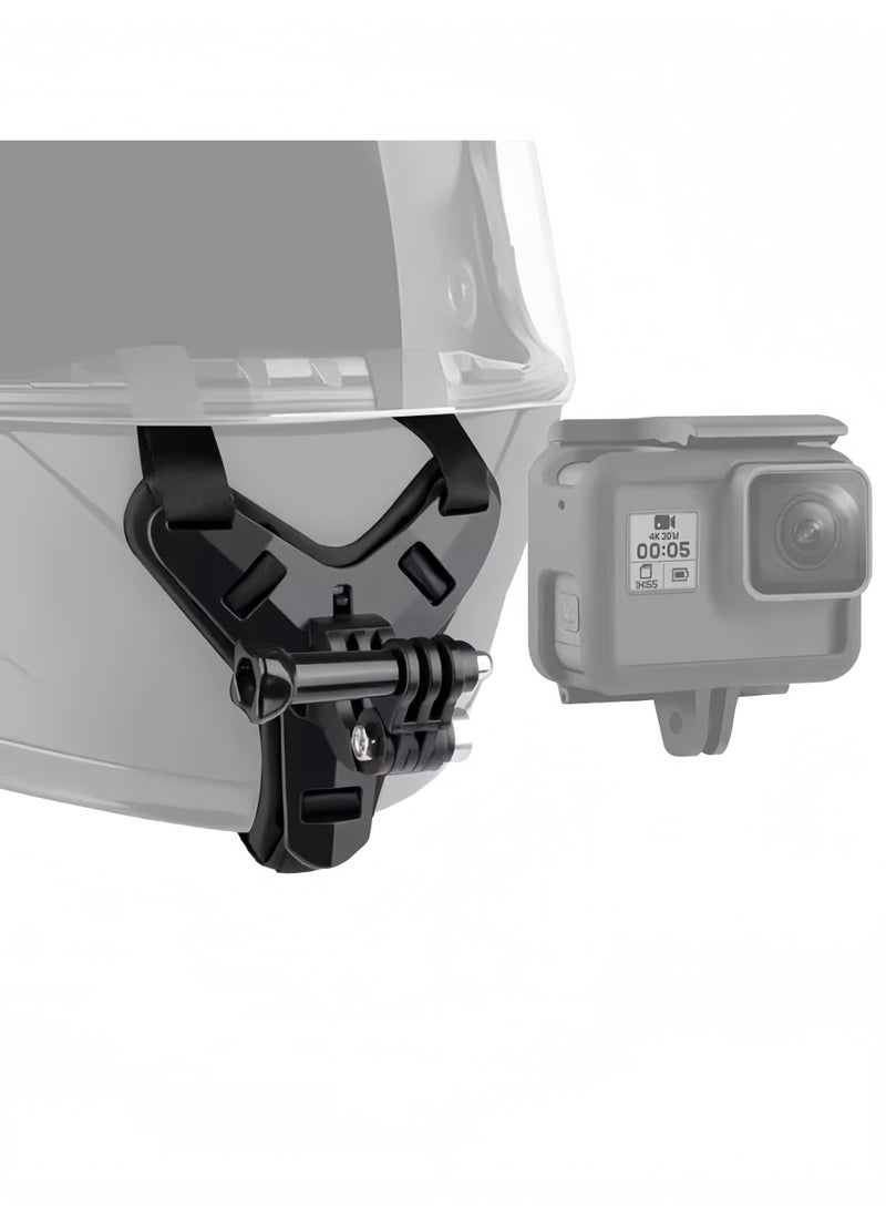 Lee Yon Motorcycle Helmet Chin Strap Mount for iPhone/Samsung/GoPro Hero 13/12/11/10/9/8/7/(2018)/6/5 Black,DJI Osmo Action 5 pro/4/3/2,Insta360 ONE R/Ace Pro/Ace Pro2,AKASO/Campark/YI and More, Black - Image 3