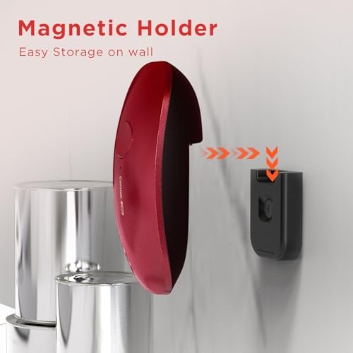 Canslab Ultrablade PRO Auto Stop Can Opener - Rechargeable Electric Can Opener for Kitchen for Seniors with Arthritis- One touch Side Cut Can Opener, Smooth Edge, Handfree, Portable Small Size, Red - Image 5