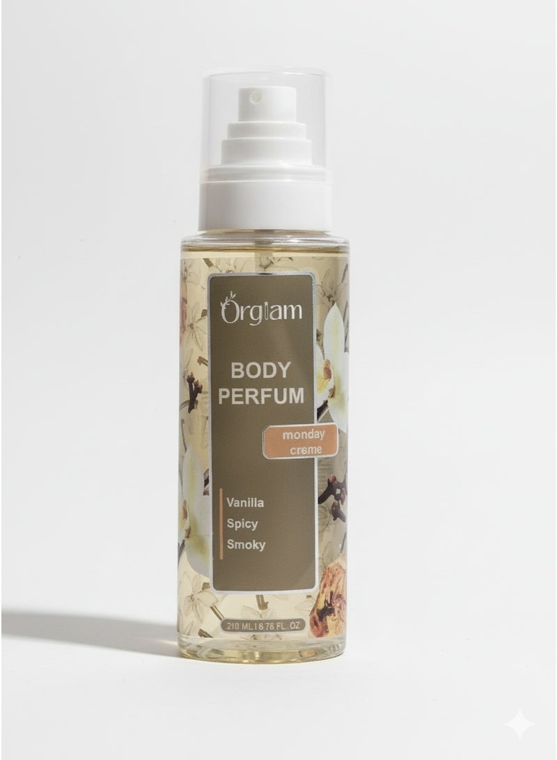 Orglam Monday creme body perfume-210ml.