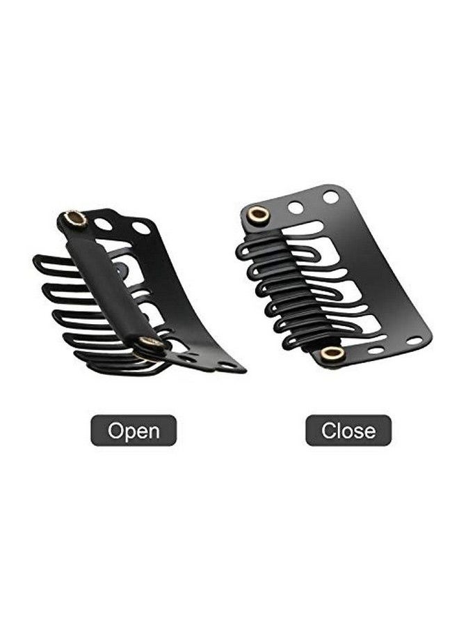 WILLBOND 100 Pieces Wig Clips Ushape Metal Clips With Soft Rubber 6 Teeth Stainless Steel Material For Hair Extensions Diy 3.2 Cm (4 Colors)  - Image 5