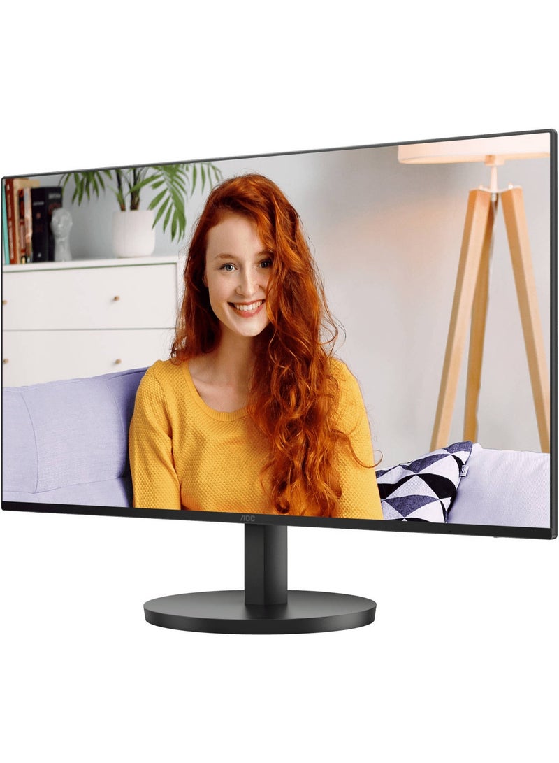 اي او سي شاشة مسطحة 24B3HA2، شاشة IPS بحجم 24"، دقة FHD، معدل تحديث 100Hz، زمن استجابة 1ms (MPRT)، عرض ألوان 16.7م، مكبرات صوت مدمجة 2W x2، باللون الأسود | 24B3HA2-89 - Image 3