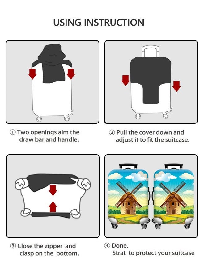Travel Luggage Cover Spandex Suitcase Protector Washable Baggage Covers