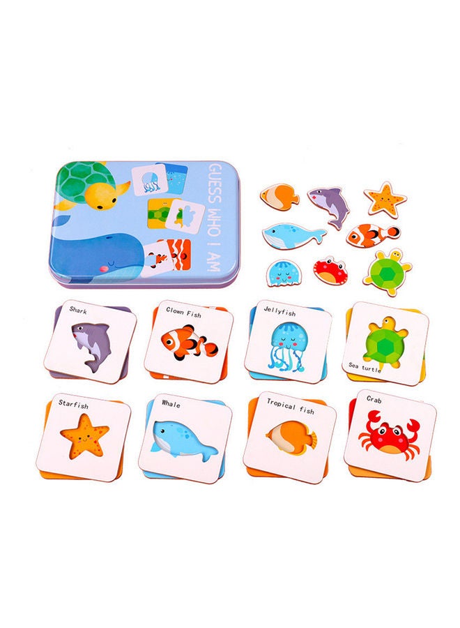 Water Animal Pairing Card Puzzle Set