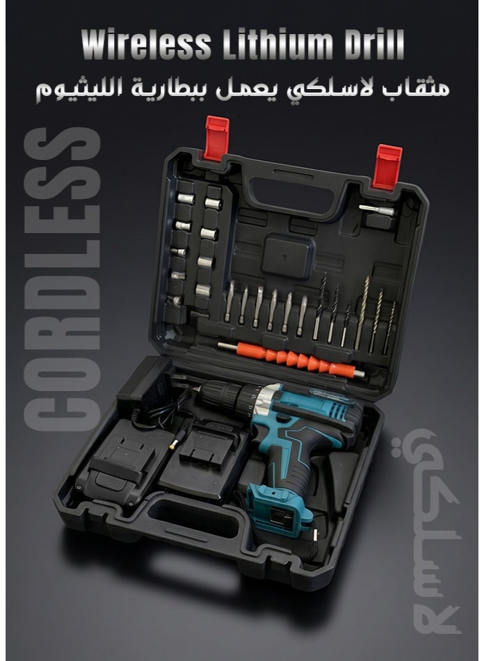 Winmax 21V Cordless Drill Driver – Professional Electric Screwdriver Kit with LED Light, 2×1500mAh Batteries, 30Nm Torque, 2-Speed & 18+1 Clutch | Home & DIY Drill Tool - Image 2