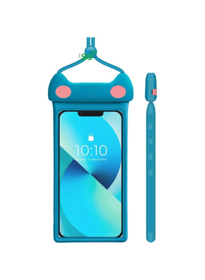 Wellhouse Waterproof Phone Case, Touchscreen Compatible, Sealed Waterproof, For Hot Springs And Swimming, Cute Kitten Style, Diamond Blue - Image 2