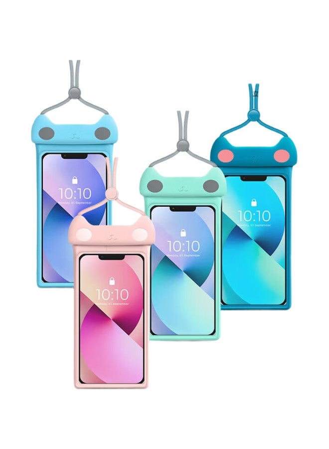 Wellhouse Waterproof Phone Case, Touchscreen Compatible, Sealed Waterproof, For Hot Springs And Swimming, Cute Kitten Style, Diamond Blue - Image 3