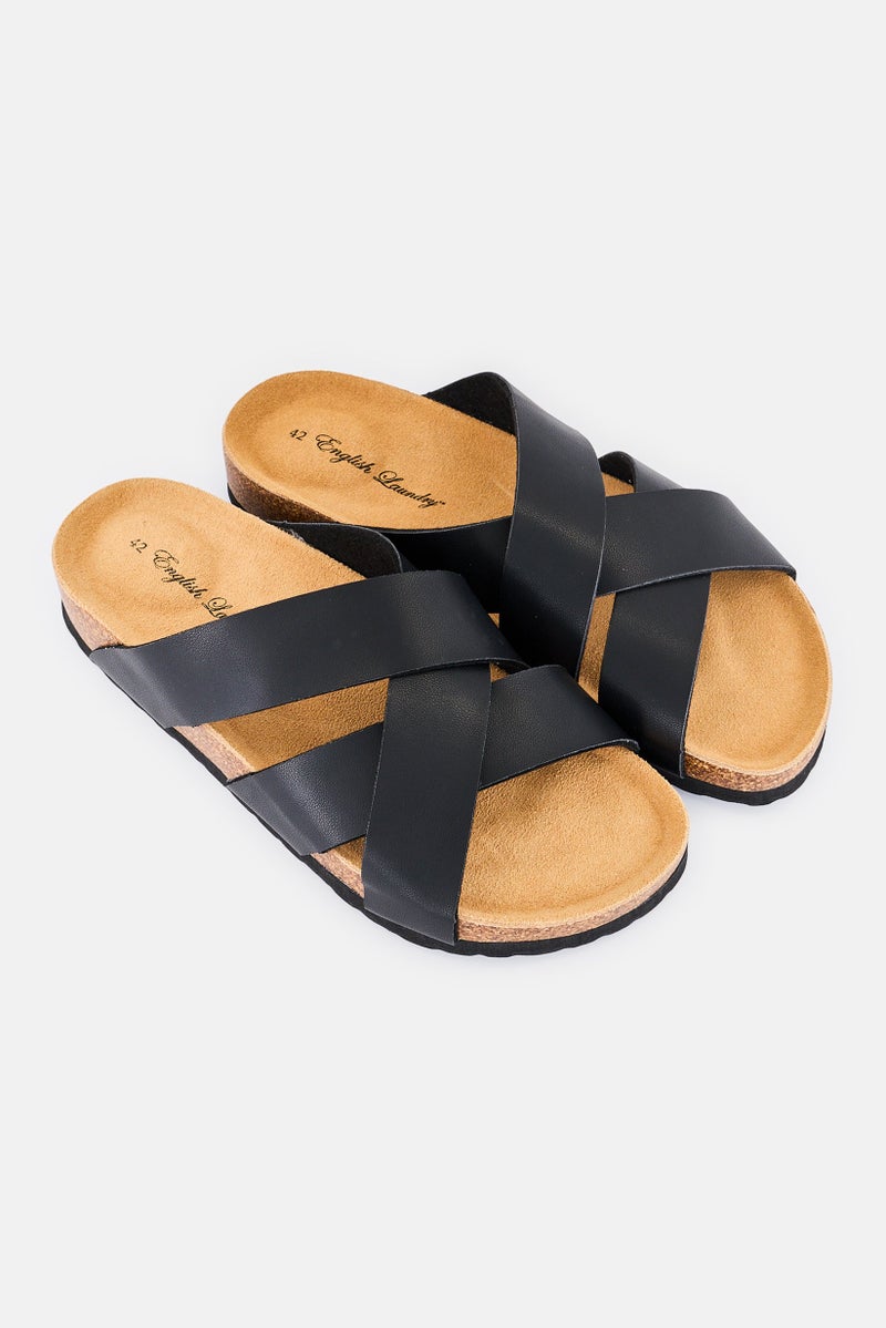English Laundry Men Slip On Sandals, Black - Image 2