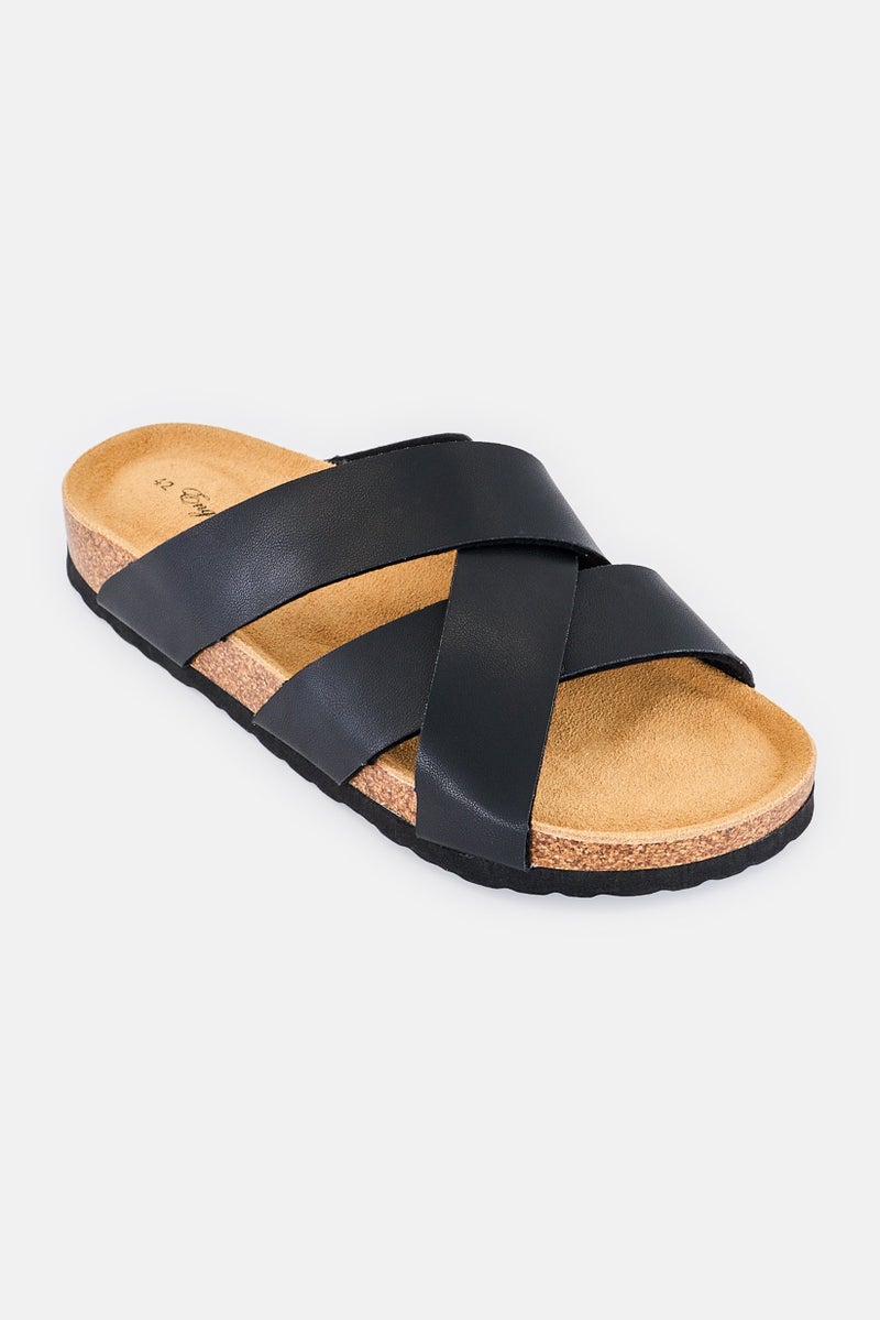English Laundry Men Slip On Sandals, Black - Image 1