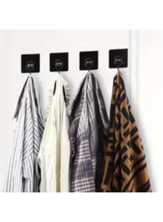 erorex 17pcs No-Drill Damage Wall Hooks – Metal Body with Self-Adhesive Plastic Base, Multipurpose Modern Hooks for Home & Office Use - Image 1