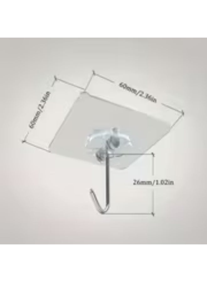 erorex 17pcs No-Drill Damage Wall Hooks – Metal Body with Self-Adhesive Plastic Base, Multipurpose Modern Hooks for Home & Office Use - Image 3