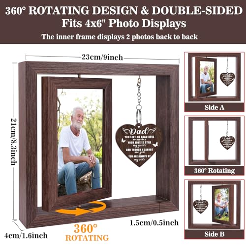 Boiveco Memorial Gifts for Loss of Dad, Sympathy Gift for Loss of Dad Memorial Picture Frame, In Memory of Father Grief Remembrance Bereavement Funeral Condolence Gifts for Loss of Father, Display Two 4x6 Photos - Image 4