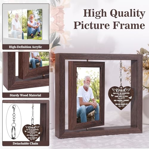 Boiveco Memorial Gifts for Loss of Dad, Sympathy Gift for Loss of Dad Memorial Picture Frame, In Memory of Father Grief Remembrance Bereavement Funeral Condolence Gifts for Loss of Father, Display Two 4x6 Photos - Image 5