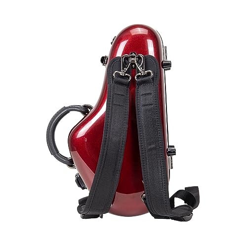Crossrock Pro-Grade Curved Soprano Saxophone Case | Stage Crimson Gloss, TSA Lock, Elite Protection, Detachable Backpack Straps, Accessory Pocket for Professional Musicians - Image 5