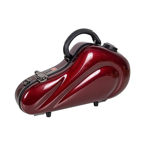 Crossrock Pro-Grade Curved Soprano Saxophone Case | Stage Crimson Gloss, TSA Lock, Elite Protection, Detachable Backpack Straps, Accessory Pocket for Professional Musicians - Image 4