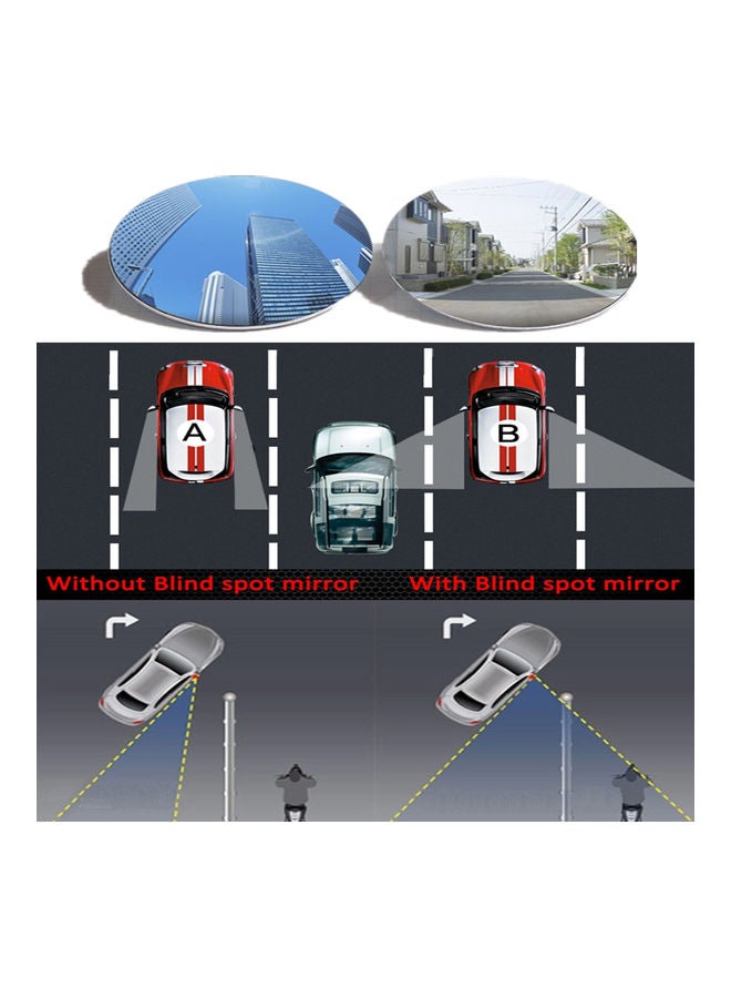 2 PCS Blind Spot Mirror Round HD Convex Rear View Mirror - Image 5