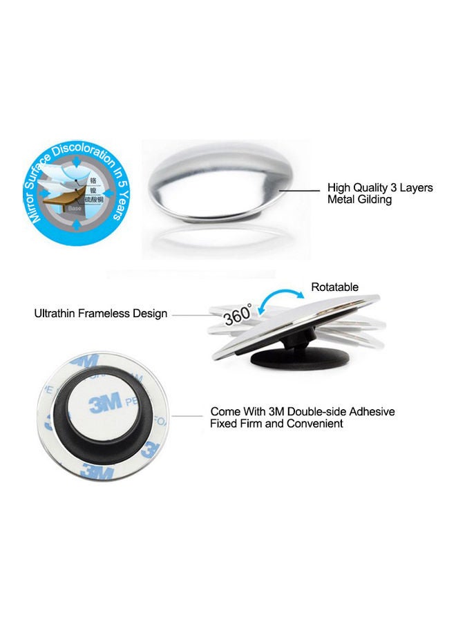 2 PCS Blind Spot Mirror Round HD Convex Rear View Mirror - Image 4