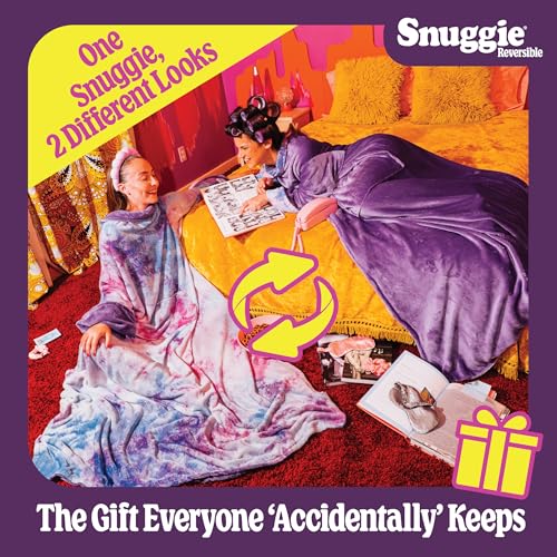 Snuggie The Original Wearable Blanket With Sleeves & Pockets | Reversible Throw for Adult Men & Women, Machine Washable, Gift for Holidays, As Seen on TV | One Size, Tie Dye/Purple, 71 x 54 - Image 3