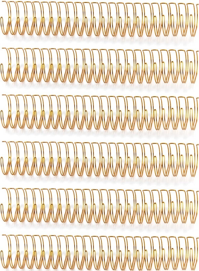 IFAMIO 6 Pieces 1" Diameter 23 Holes Metal Wire Binding Spines Binding Cinch Wire Binding Twin Loop Wires Spiral Double Loop Wire Binding Rings Coils for School Office Document Notebook Making - Image 1