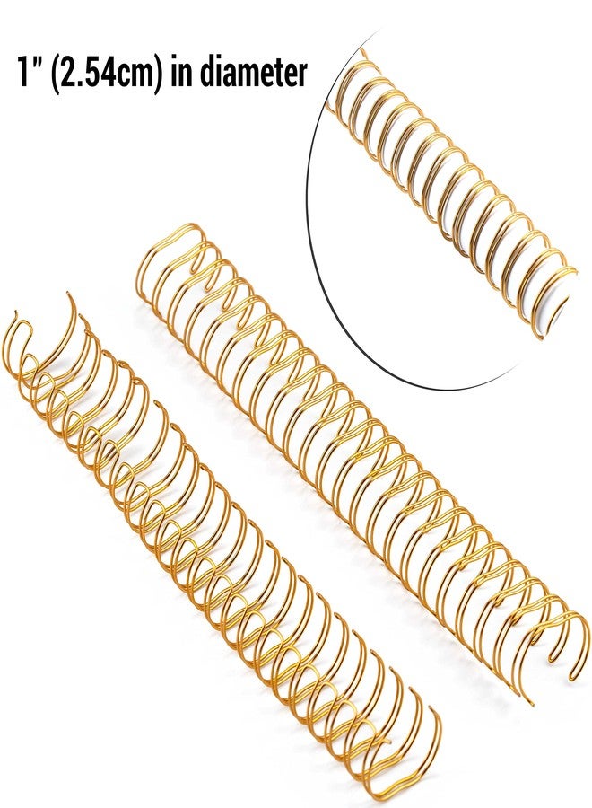 IFAMIO 6 Pieces 1" Diameter 23 Holes Metal Wire Binding Spines Binding Cinch Wire Binding Twin Loop Wires Spiral Double Loop Wire Binding Rings Coils for School Office Document Notebook Making - Image 5