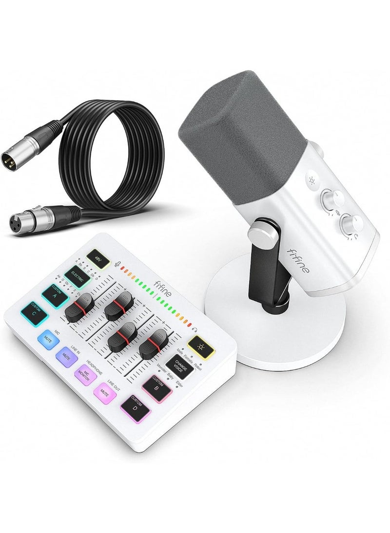 FIFINE AmpliGame KS5W Streaming Equipment Bundle, XLR/USB Microphone Set - Image 1