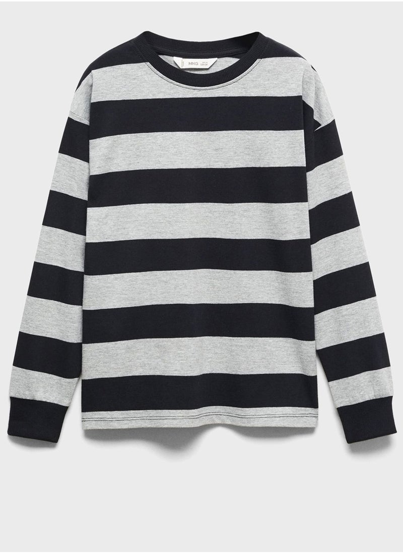MANGO - Kids Striped T-Shirt - Image 1