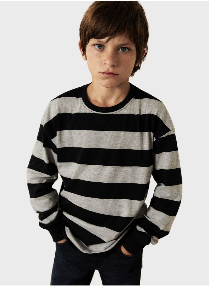 MANGO - Kids Striped T-Shirt - Image 1