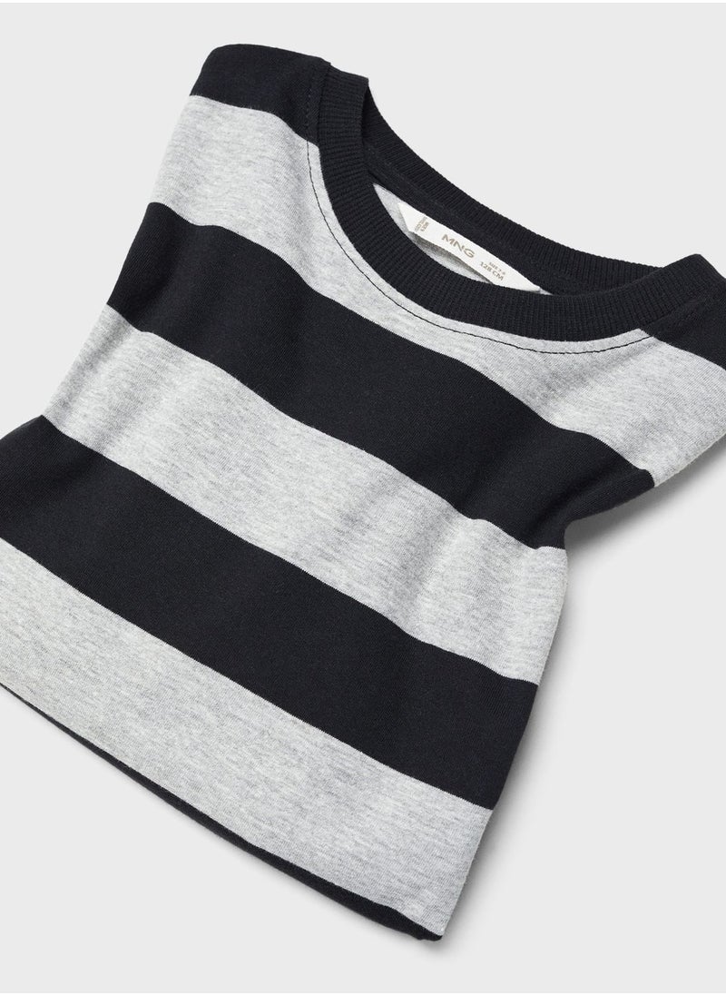 MANGO - Kids Striped T-Shirt - Image 1