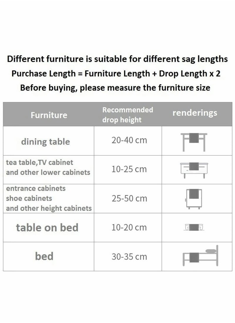Generic - Creative Bohemian Ethnic Table Runner, Colorful Plaid Cotton Linen Braided Tassel Rectangular Coffee Table Tablecloth Home Party Restaurants Kitchen Holiday Wedding Decorations (12"*70.8") - Image 1