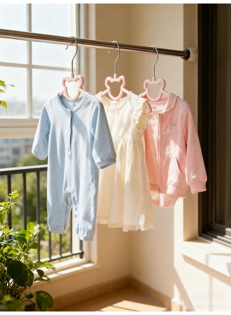 ihomeshop Anqi Cute Children's Flocked Hangers Anti Slip Children's Clothing Flocked Hangers Dual Use Wardrobe Organizing Clothes Hangers - Image 3