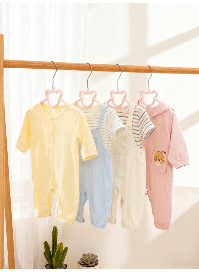 ihomeshop Anqi Cute Children's Flocked Hangers Anti Slip Children's Clothing Flocked Hangers Dual Use Wardrobe Organizing Clothes Hangers - Image 2