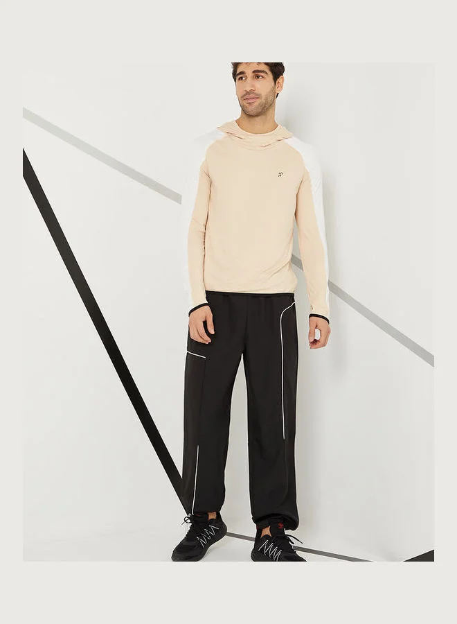 Styli Active Colorblock Long Sleeves Hooded T-shirt