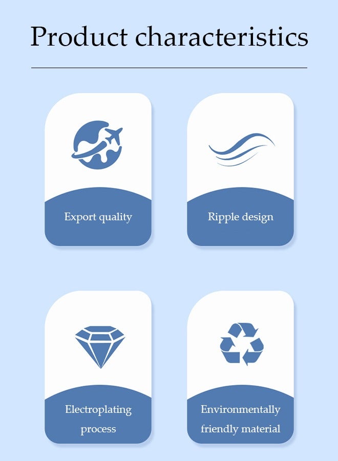 DUNISO 8 pieces of Bathroom accessories set ,plastic gift set, corrugated round electroplating bathroom set, with lotion bottle, toothbrush cup, mouthwash cup, soap tray, toilet brush, trash can, cotton swab box and tray (white) - Image 5