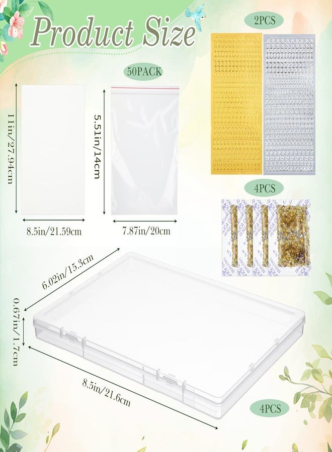 Geelin 5 Pcs Dried Flower Storage Set with Storage Box for A4 Size Blotting Paper Letter Stickers and Desiccant, Flower Preservation Kit for Keeping Color and Dry for DIY Pressed Crafts - Image 2